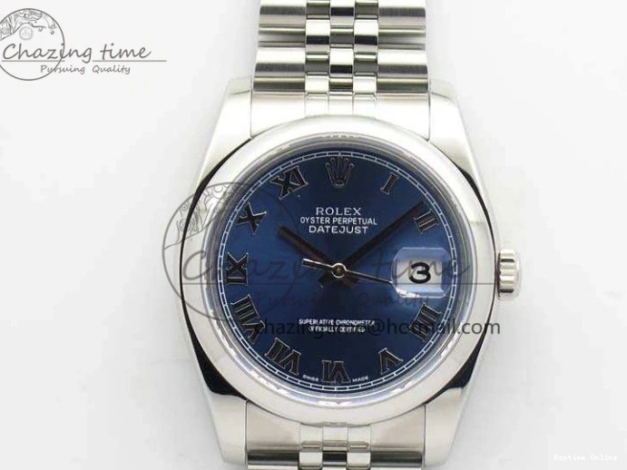 0116 DateJust 36mm SS 116200 ARF 1:1 Best Edition Blue Roman Dial On 904L SS Jubilee Bracelet SA GoodFit 3520